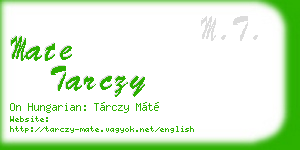 mate tarczy business card